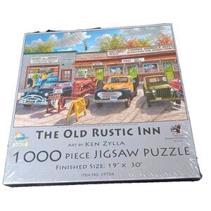 SunsOut 1000 Piece " The Old Rustic Inn "  Jigsaw Puzzle 19in. X 30in. Sealed